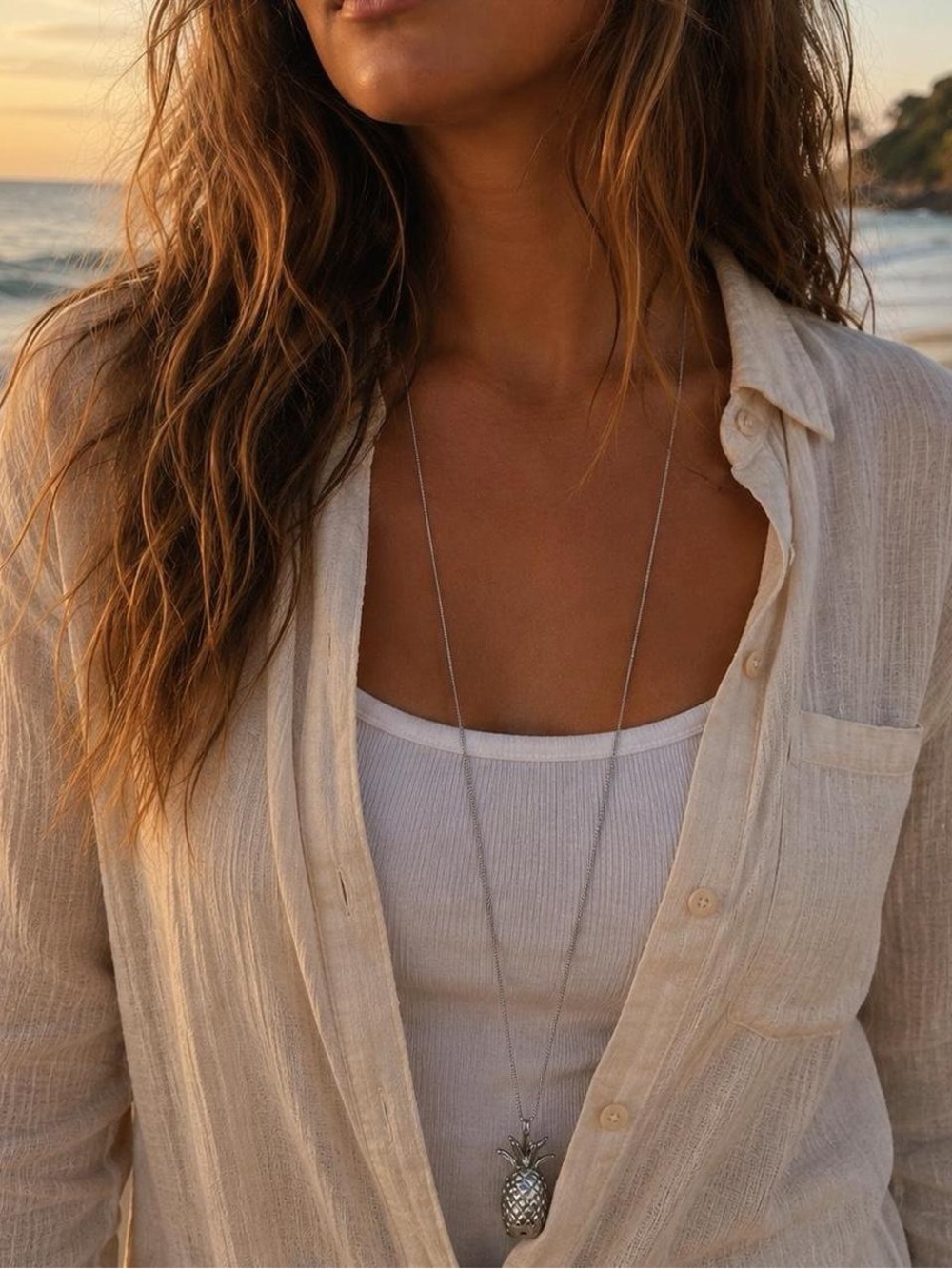 Sweet Pineapple Charm Necklace
